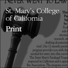 St. Mary's College of California Print Text